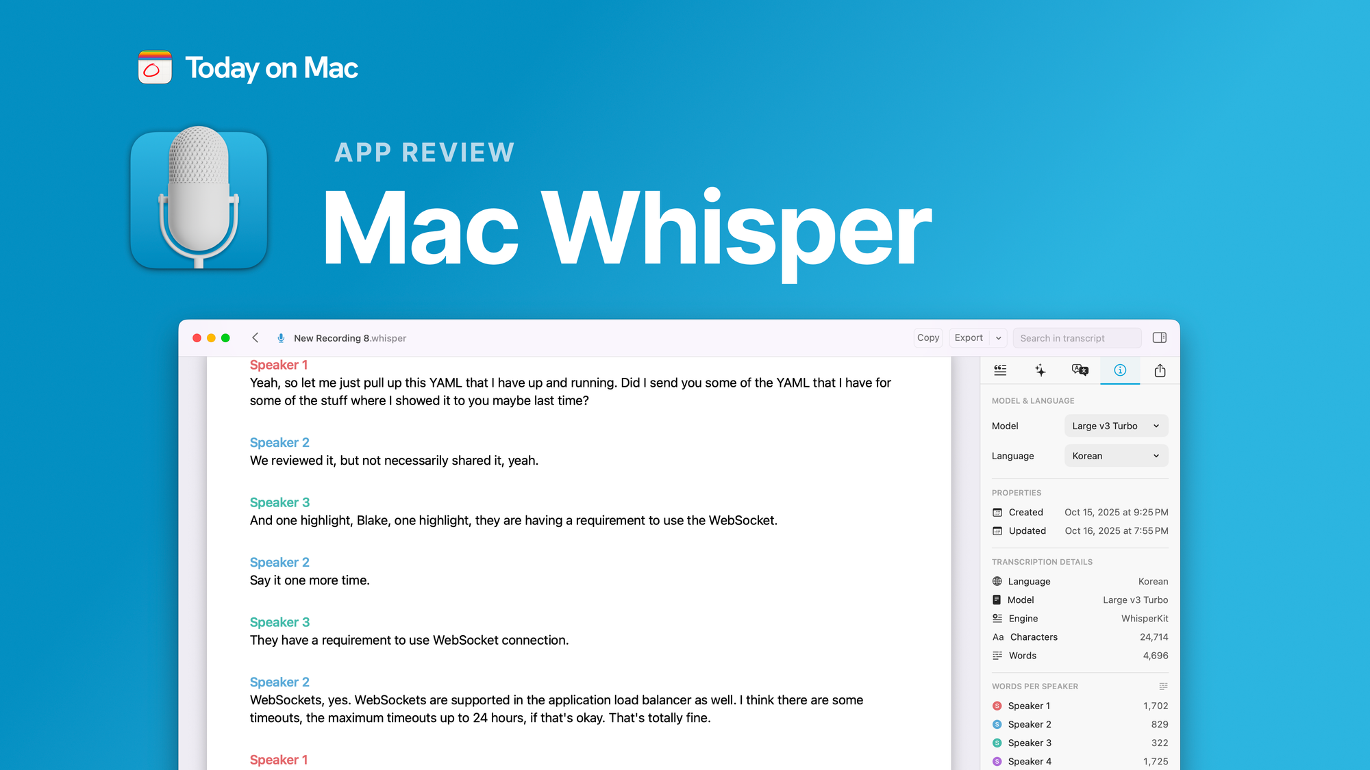 MacWhisper: Your private transcription assistant that never phones home